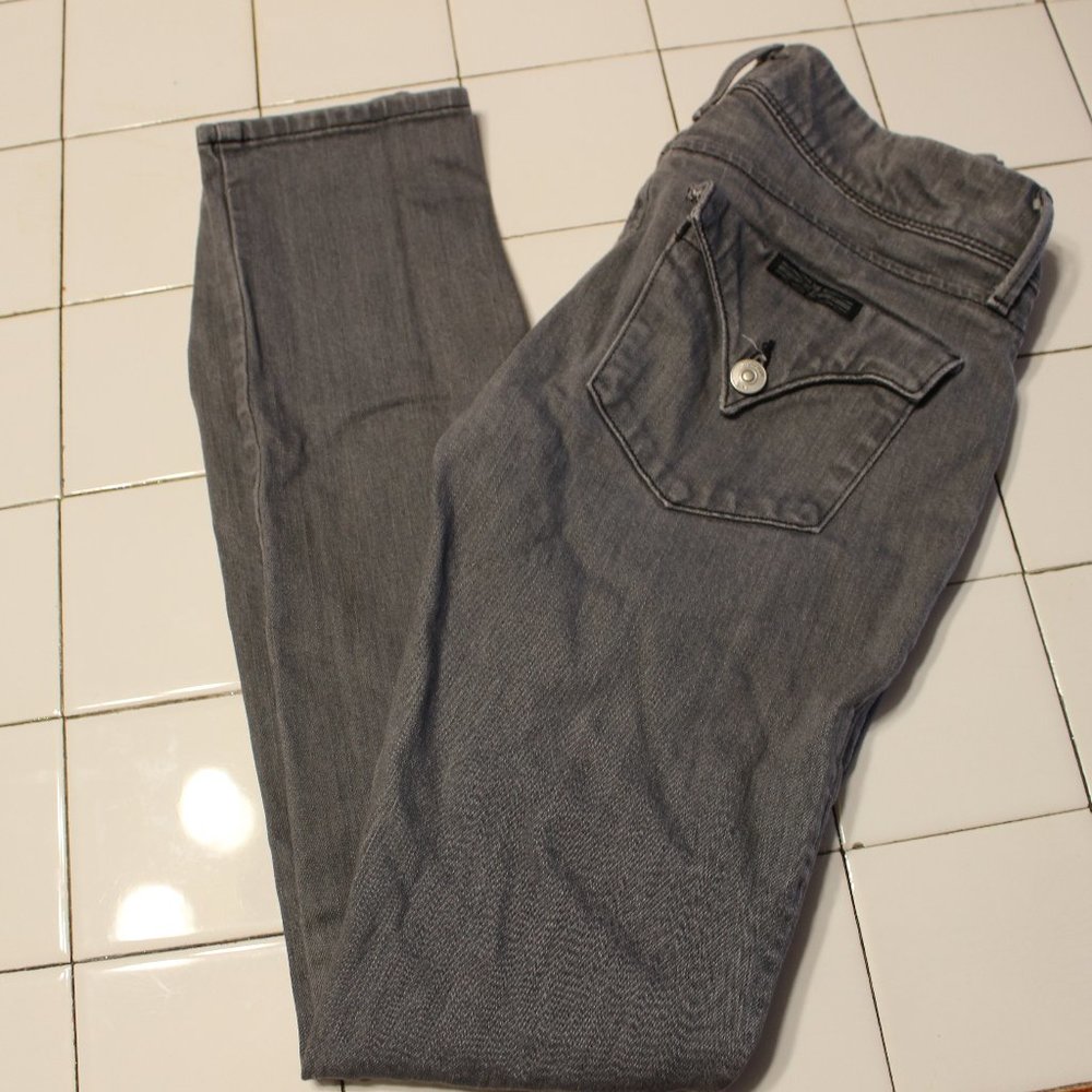 HUDSON COLLIN FLAP GRAY SKINNY JEAN SIZE 25